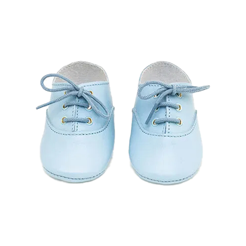 light blue baby shoes