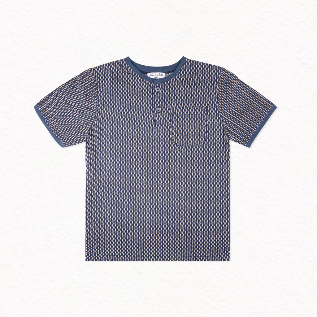 Boy T-Shirt Alfred Printed Navy Blue Cotton