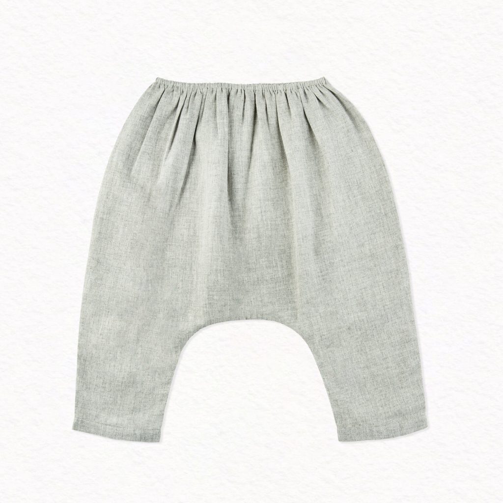 Baby Pants Soft Linen Grey