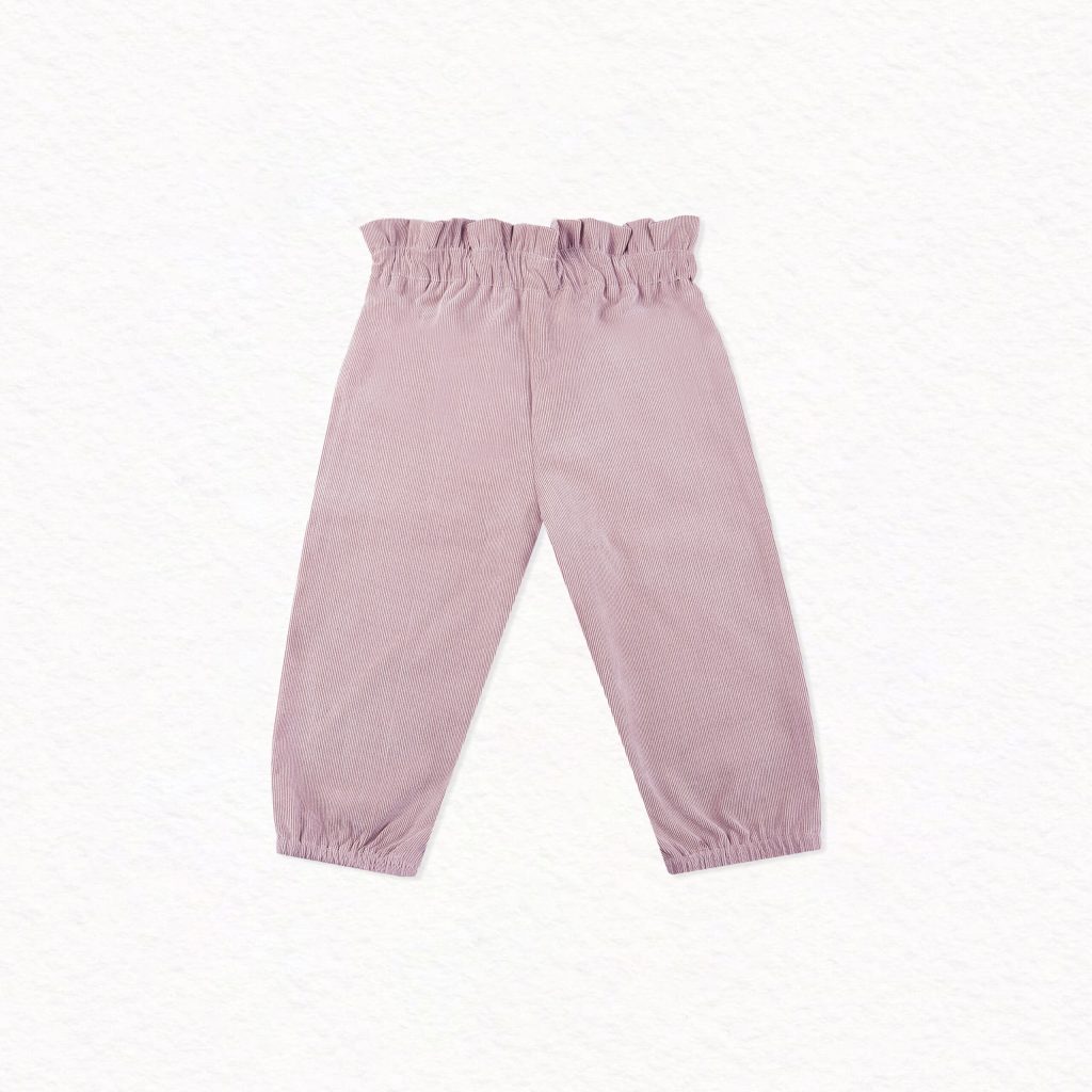 Baby Girl Pants Bethanie Pink, Soft Velvet