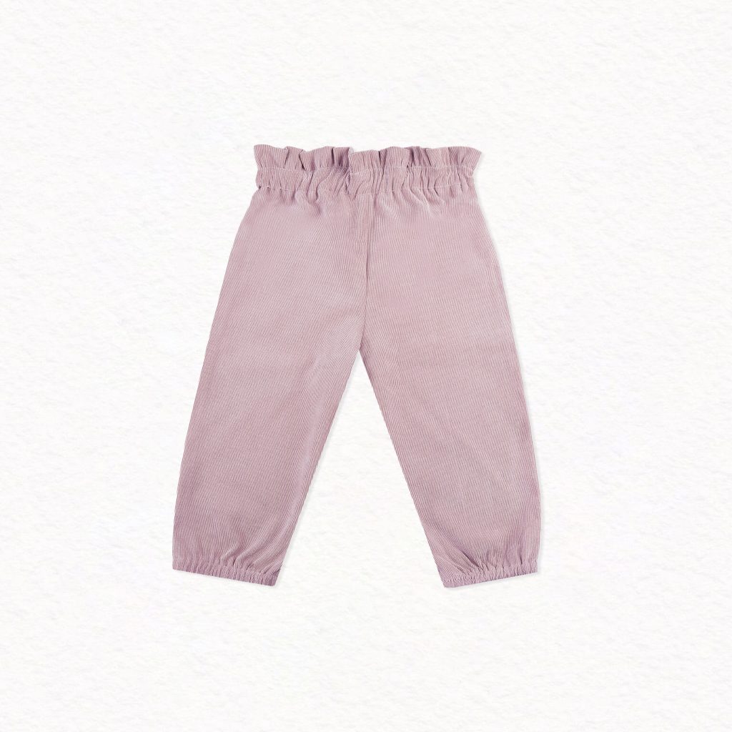 Baby Girl Pants Bethanie Pink, Soft Velvet