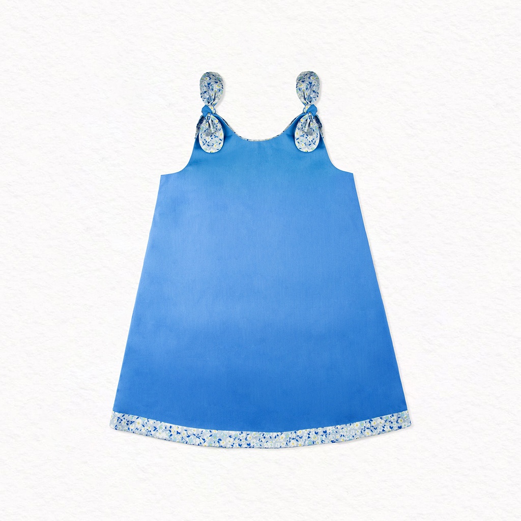 KID GIRL-dress becca-blue poplin