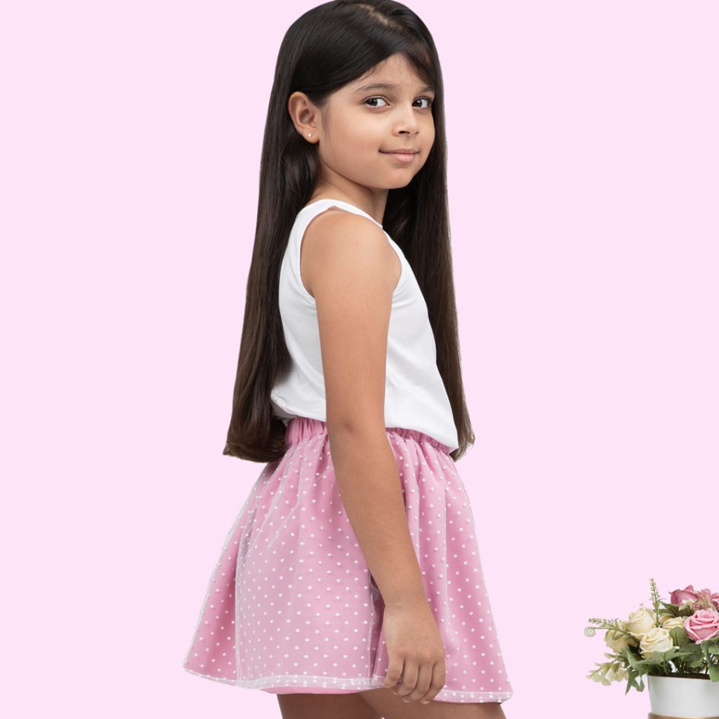 KID GIRL-skirt philo-tul rw pink