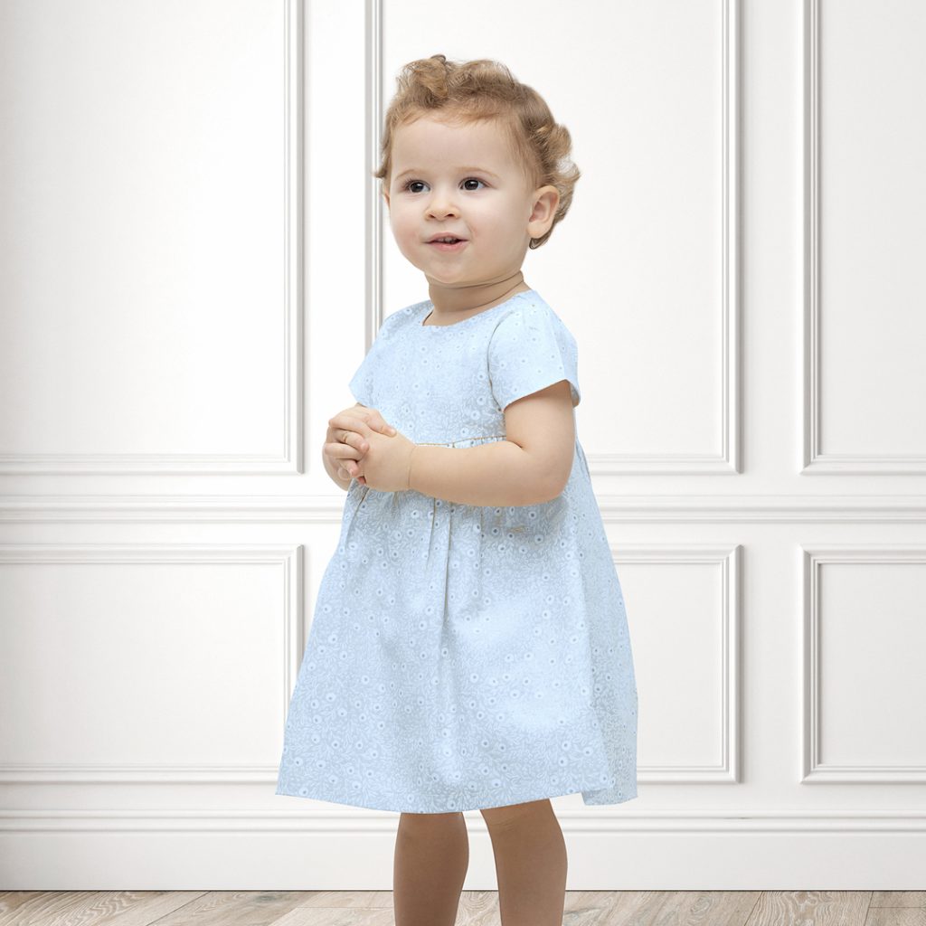 Baby Girl Cotton Dress With Bloomer Cecille
