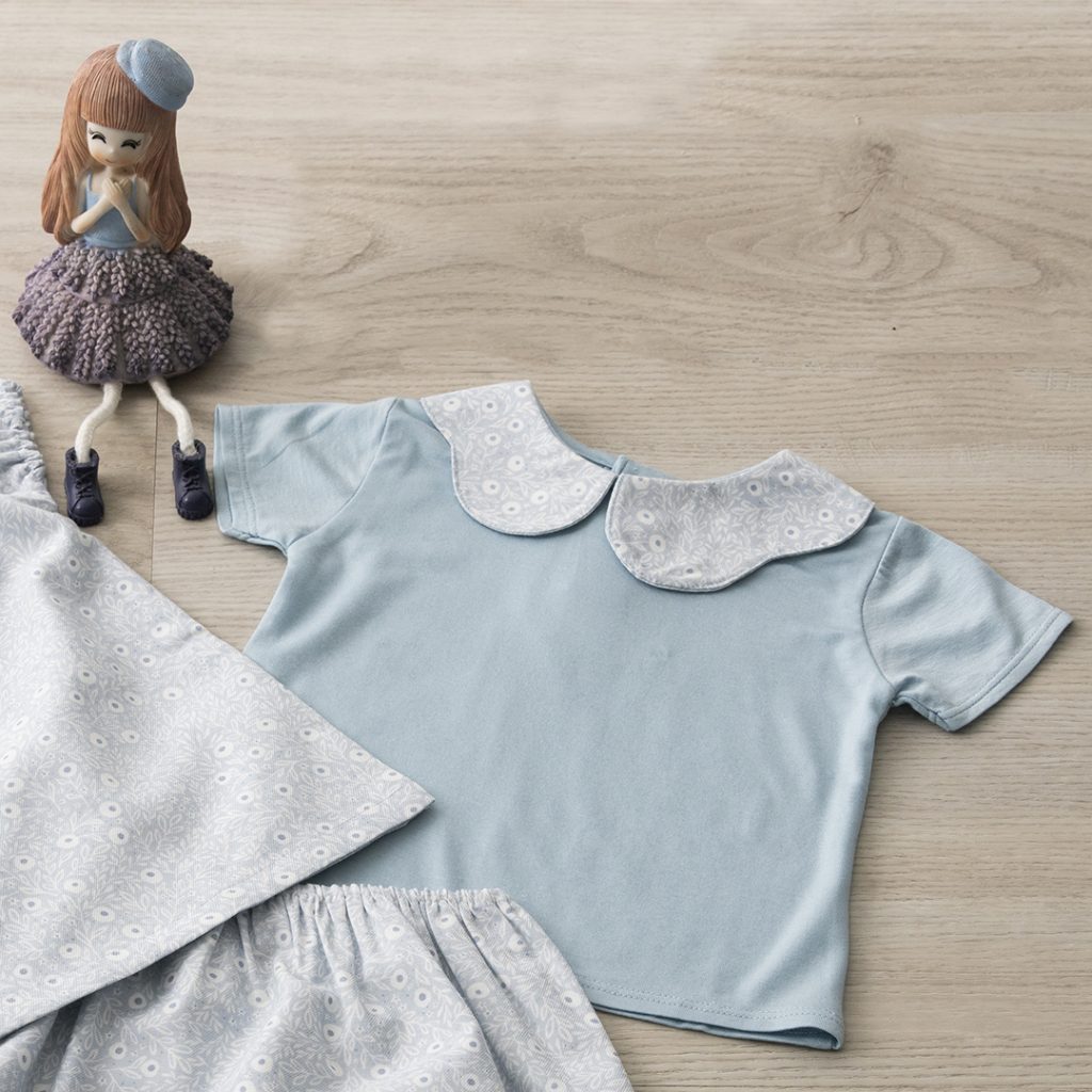 Baby Girl TShirt in Tencel Cotton, Betina Light Blue