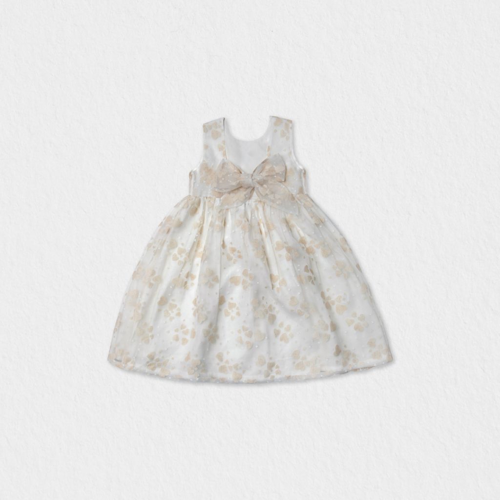 GIRL DRESS DOUBLED ORGANZA WITH NODE